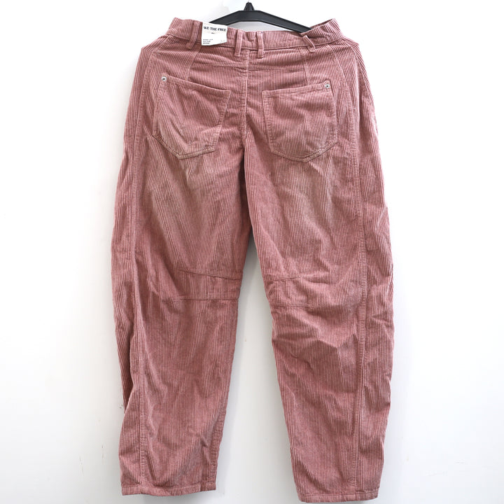 Free People We The Free Good Luck Mid-Rise Cord Barrel Jeans Pants