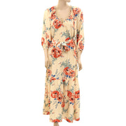 The Great The Vestige Belted Floral Printed Midi-Dress