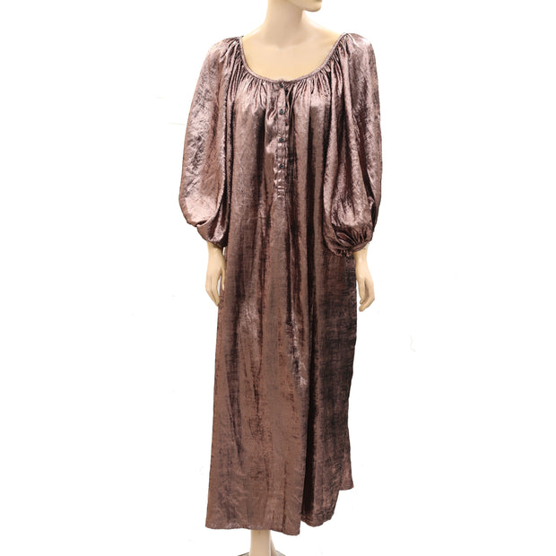 The Great Shimmery Copper Midi Dress