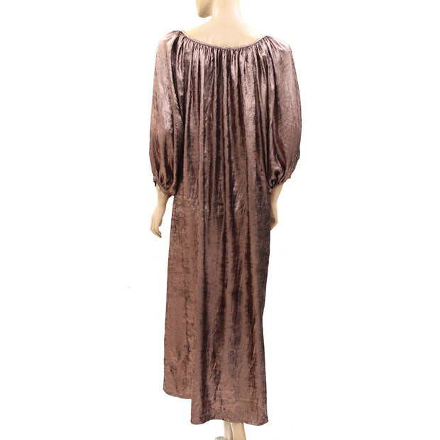 The Great Shimmery Copper Midi Dress