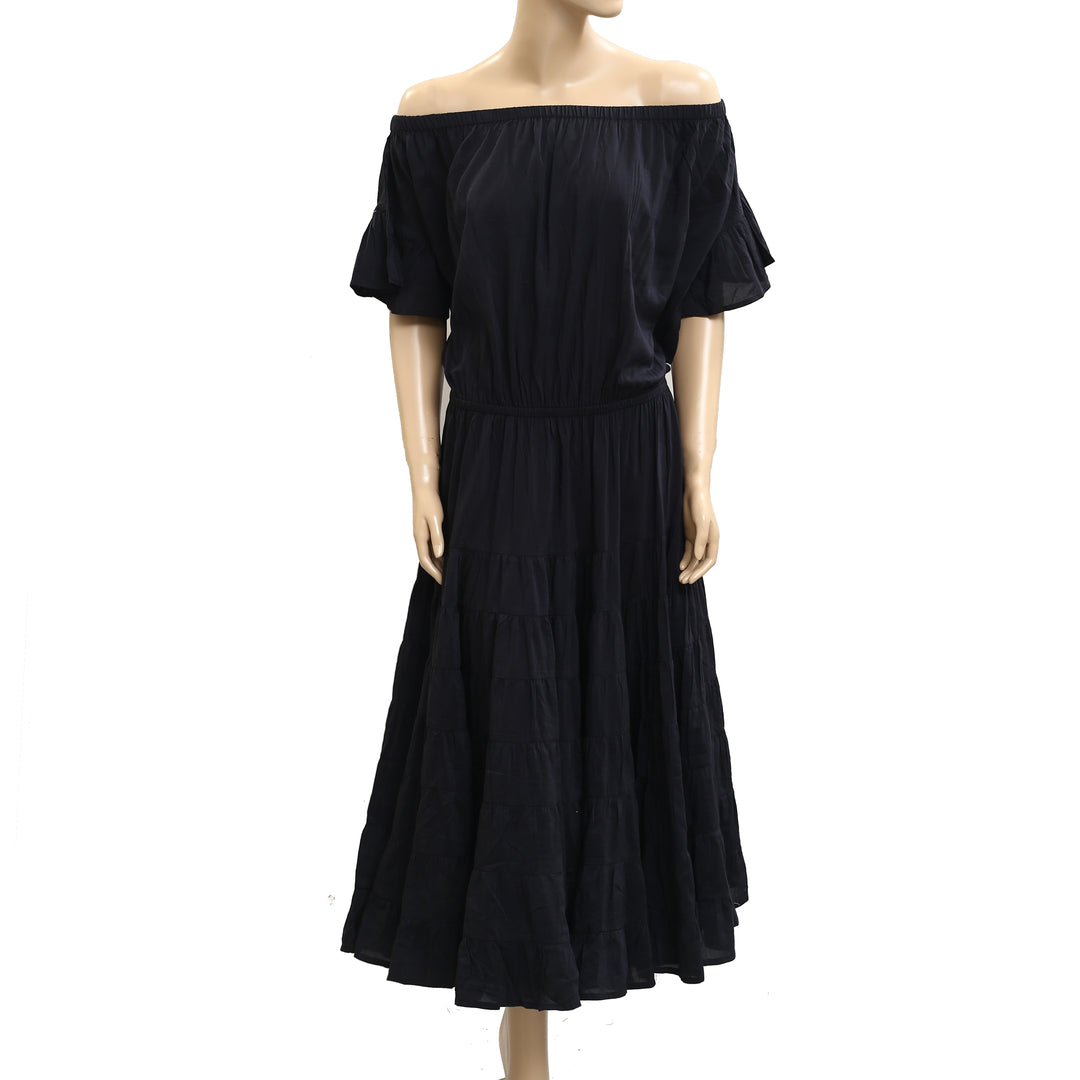 Merlette Off The Shoulder Midi Dress