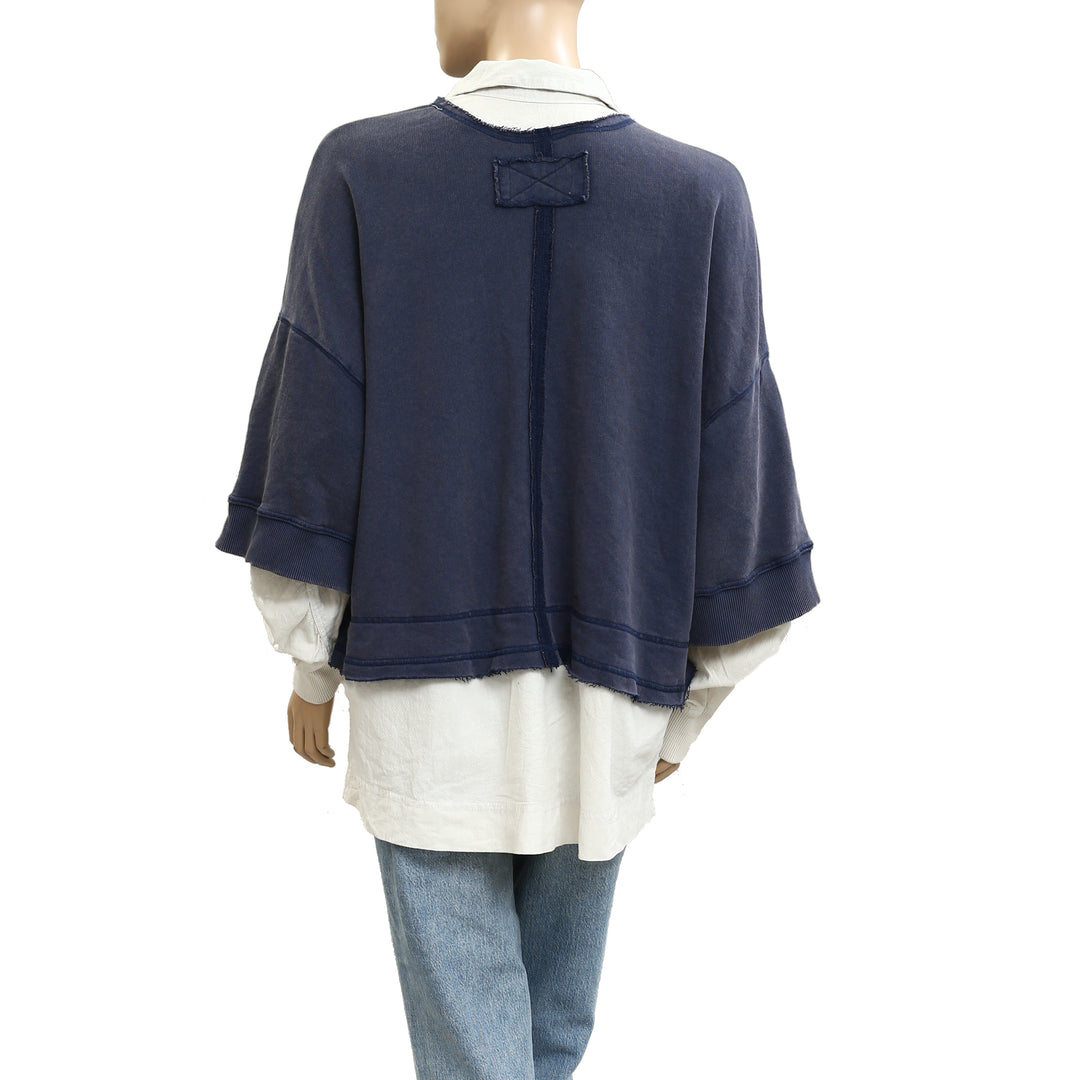 Free People We The Free Rebel Rebel Twofer Sweatshirt Top