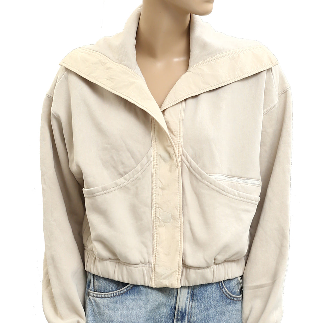 Free People FP Movement Cropped Bomber Jacket Top