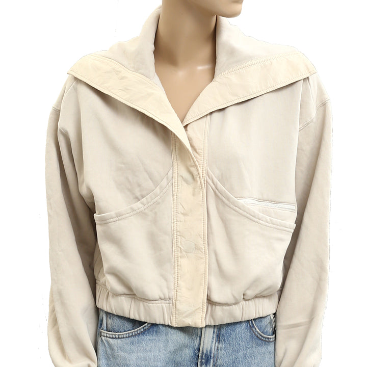 Free People FP Movement Cropped Bomber Jacket Top