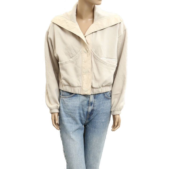 Free People FP Movement Cropped Bomber Jacket Top