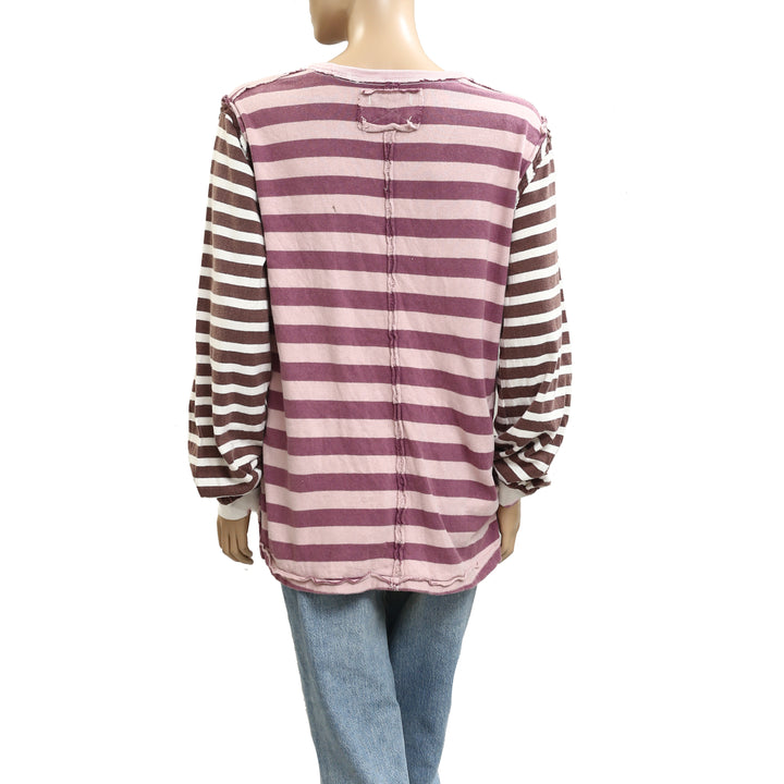 Free People We The Free Sawyer Stripe Tee Tunic Top