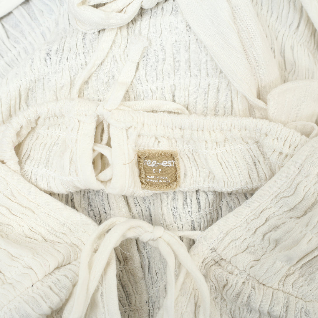 Free People Free-est Khloe Smocked Halter Blouse Top