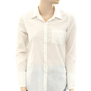 Nili Lotan Cotton Voile NL Buttondown Shirt Blouse Top