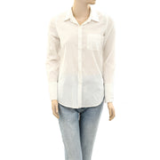 Nili Lotan Cotton Voile NL Buttondown Shirt Blouse Top