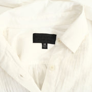 Nili Lotan Daniel Voile Tuxedo Pintucked Buttondown Tunic Shirt Top