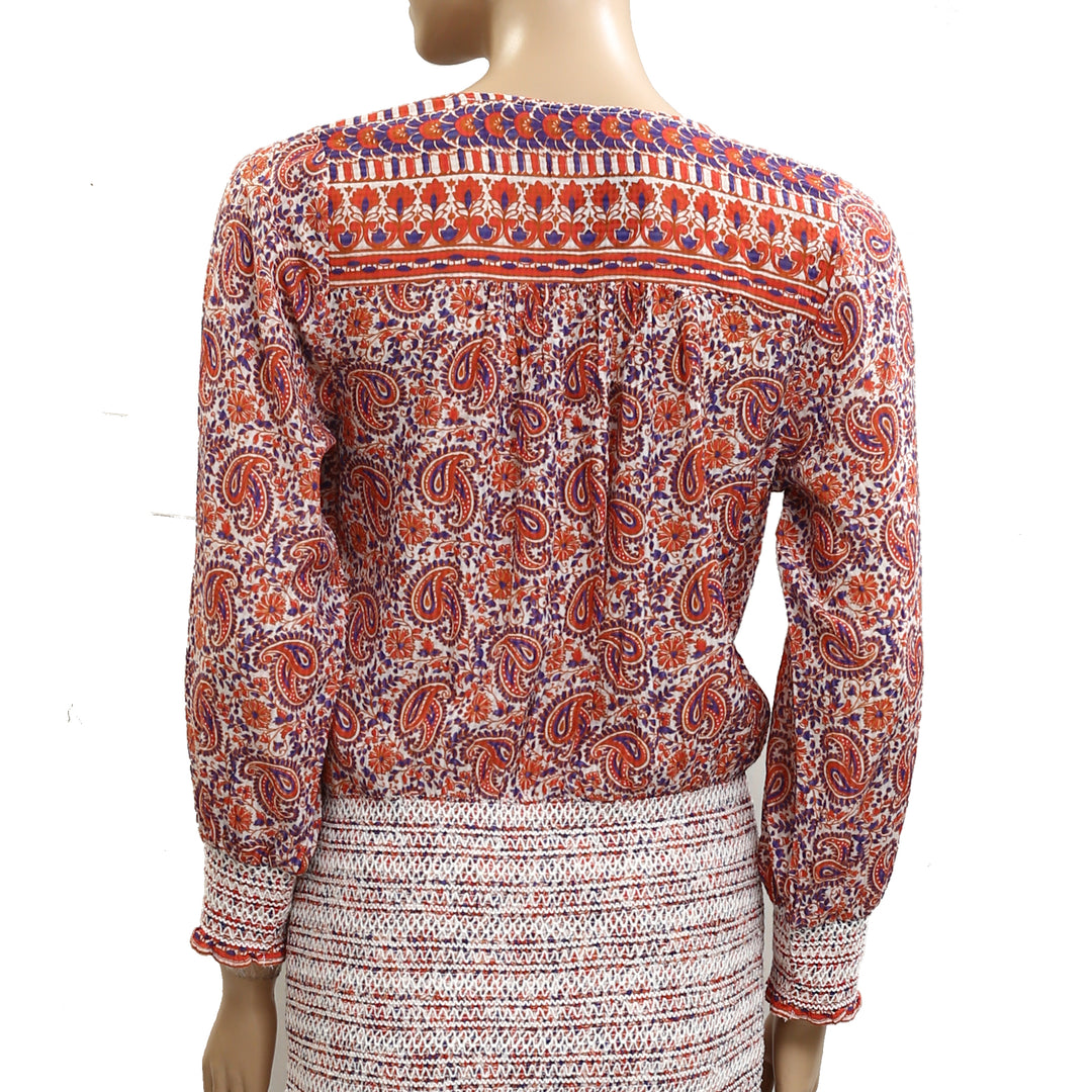 Veronica Beard Wrap Paisley Printed Mini Dress