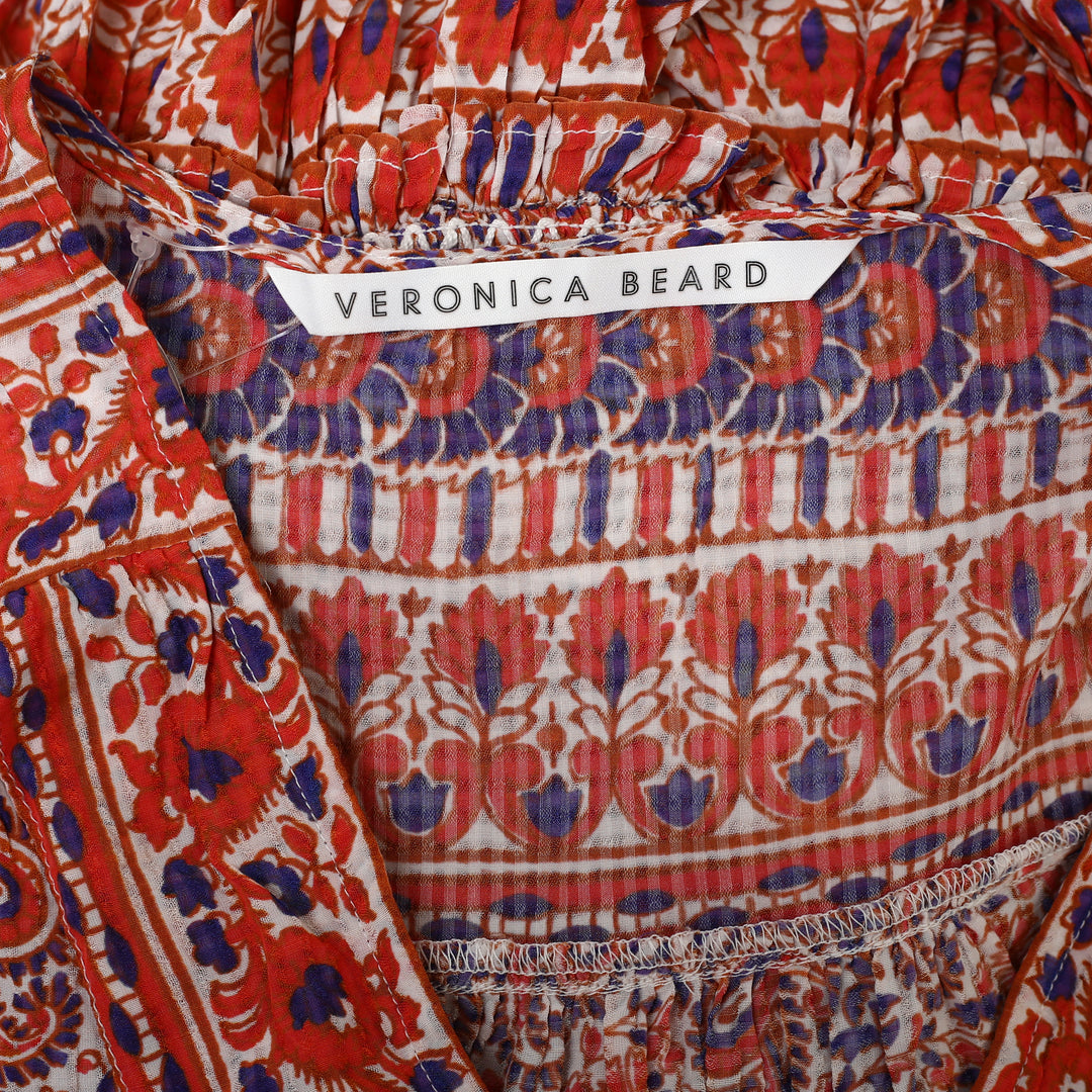 Veronica Beard Wrap Paisley Printed Mini Dress