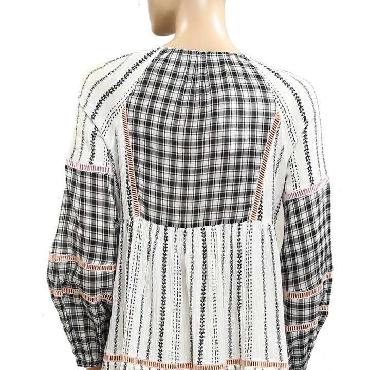 Veronica Beard Eileen Checked Cover-Up Midi Dress