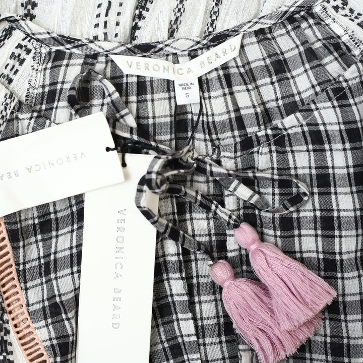 Veronica Beard Eileen Checked Cover-Up Midi Dress