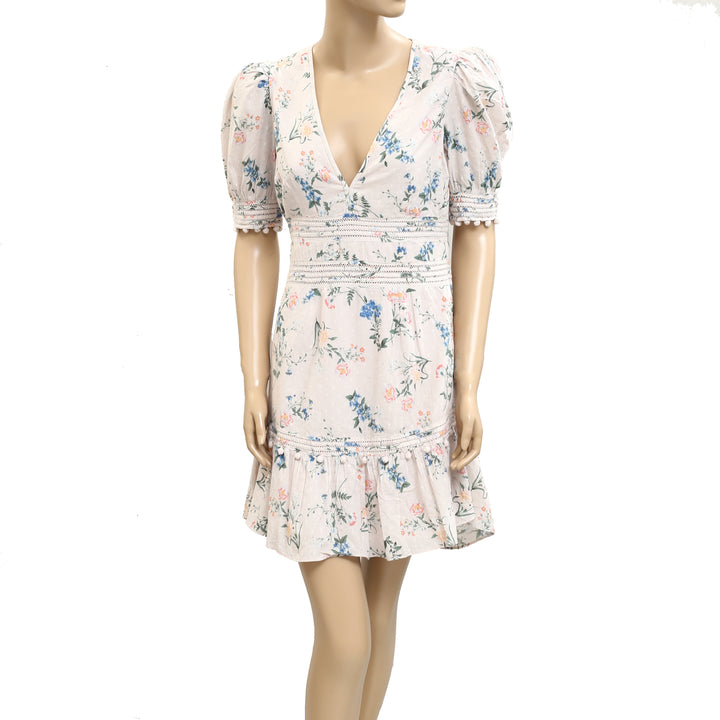 Saylor Anthropologie Summer Sundays Floral Print Mini Dress