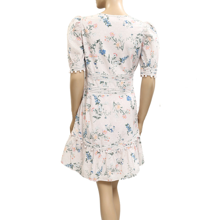 Saylor Anthropologie Summer Sundays Floral Print Mini Dress