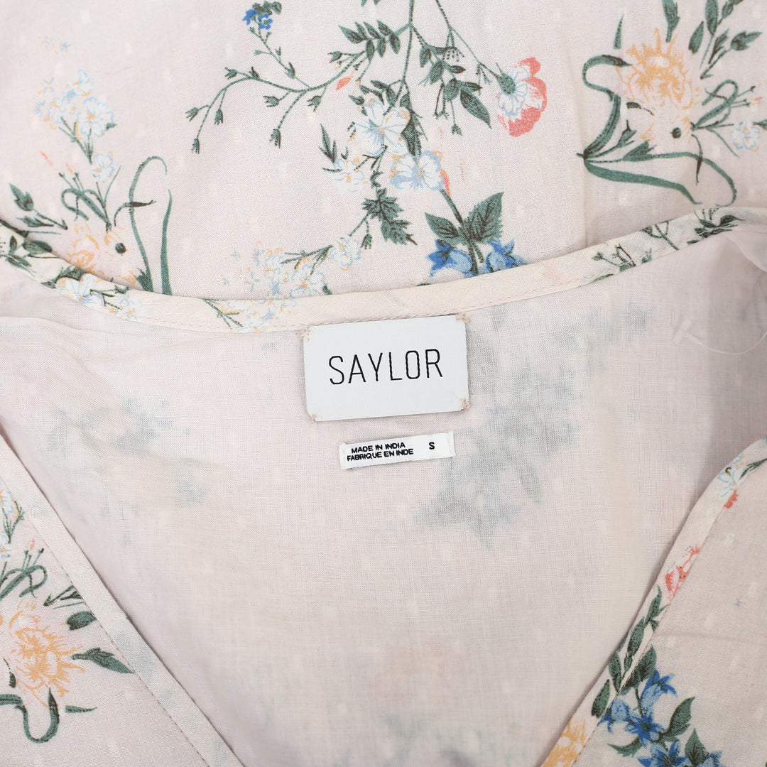 Saylor Anthropologie Summer Sundays Floral Print Mini Dress