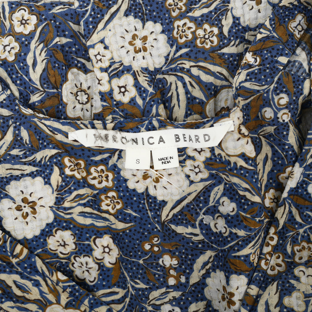 VERONICA BEARD Tinzia Floral Print Seersucker Midi Dress