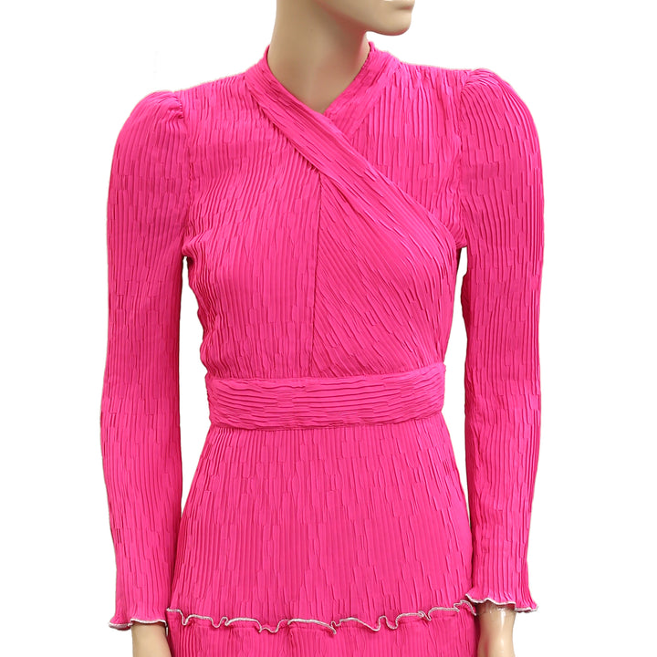 Saylor Emilia Tiered long Sleeve Cocktail Mini Dress