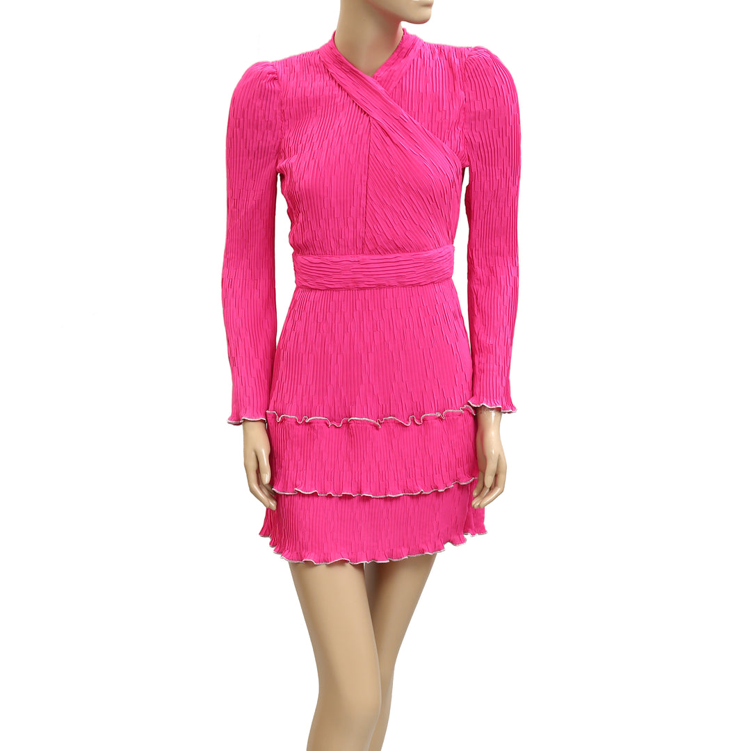 Saylor Emilia Tiered long Sleeve Cocktail Mini Dress