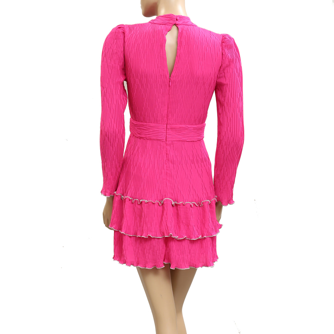 Saylor Emilia Tiered long Sleeve Cocktail Mini Dress