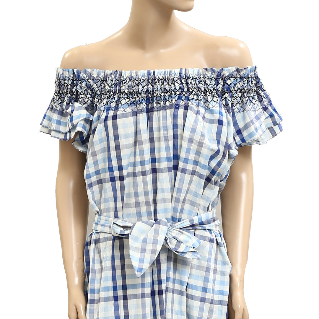 The Great. Plaid Printed Long Maxi Dress