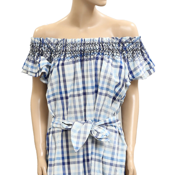 The Great. Plaid Printed Long Maxi Dress