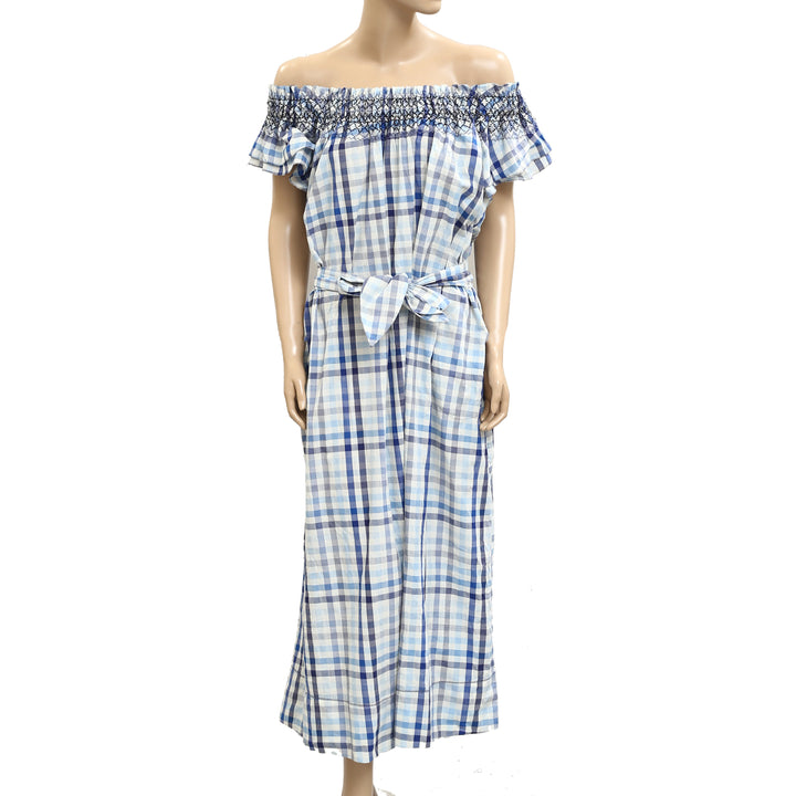 The Great. Plaid Printed Long Maxi Dress