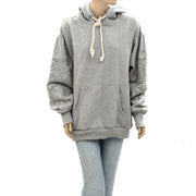 Free People Beaded Embellished Hoodie Sweatshirt Top