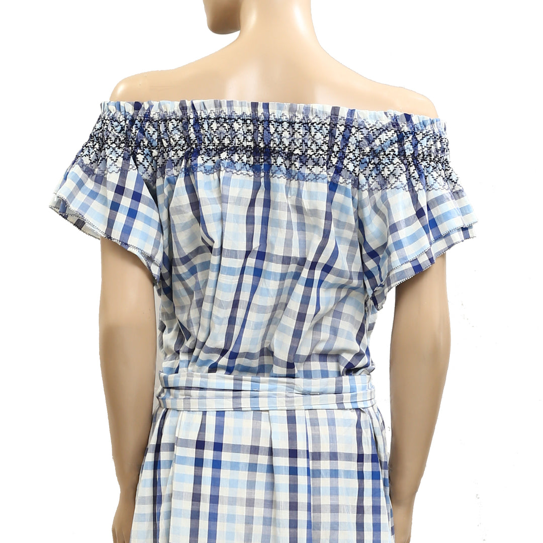 The Great. Plaid Printed Long Maxi Dress