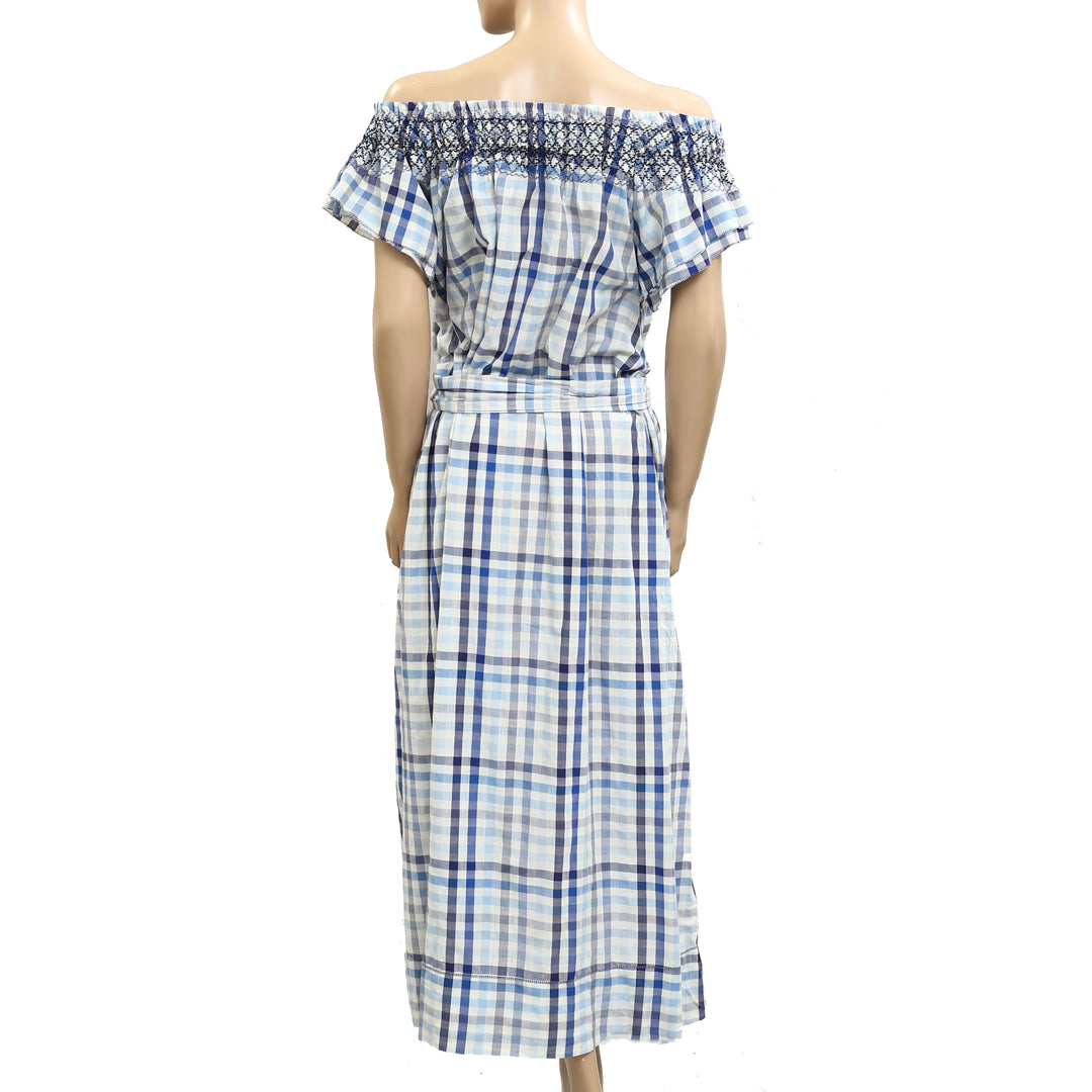 The Great. Plaid Printed Long Maxi Dress