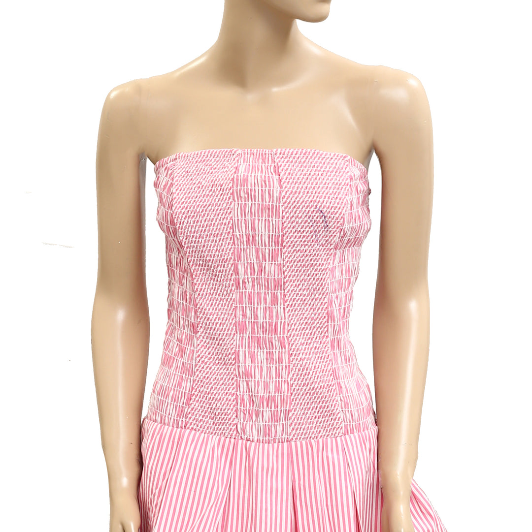 Anthropologie Celandine Strapless Drop-Waist Mini Romper