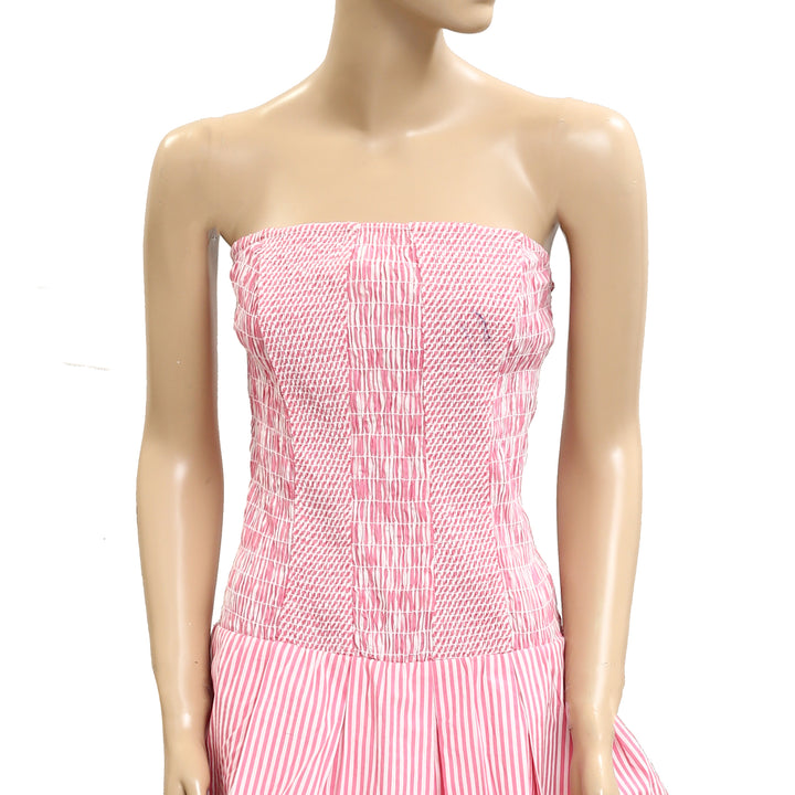 Anthropologie Celandine Strapless Drop-Waist Mini Romper