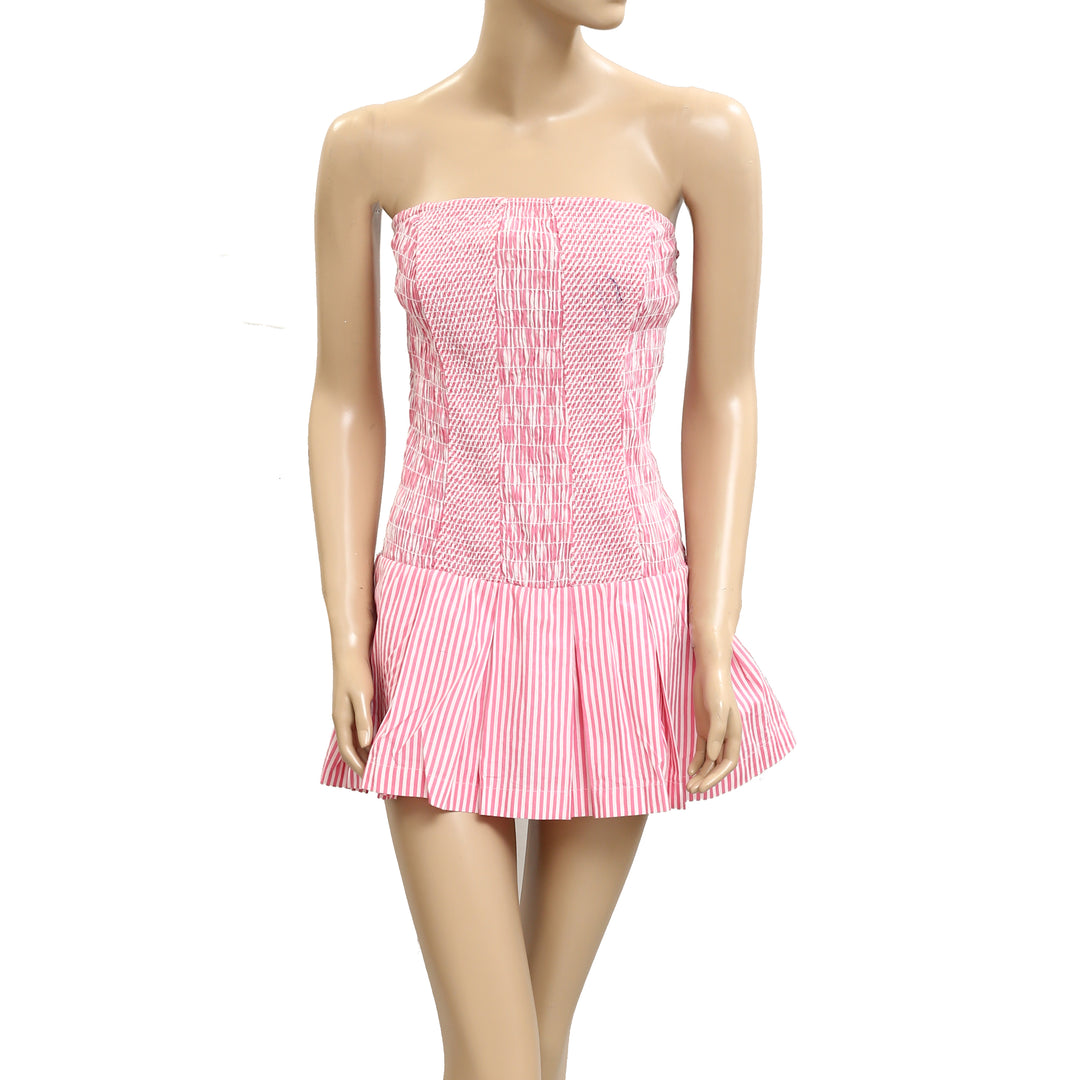 Anthropologie Celandine Strapless Drop-Waist Mini Romper