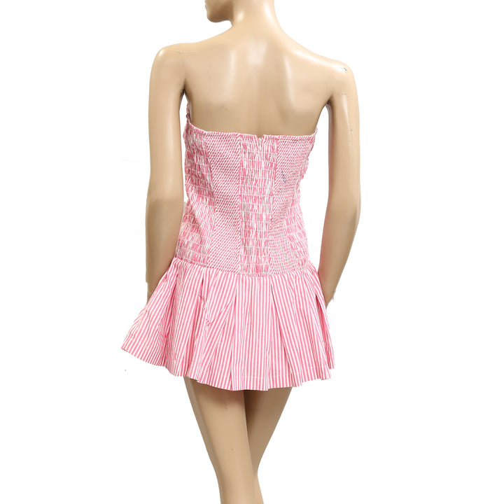 Anthropologie Celandine Strapless Drop-Waist Mini Romper