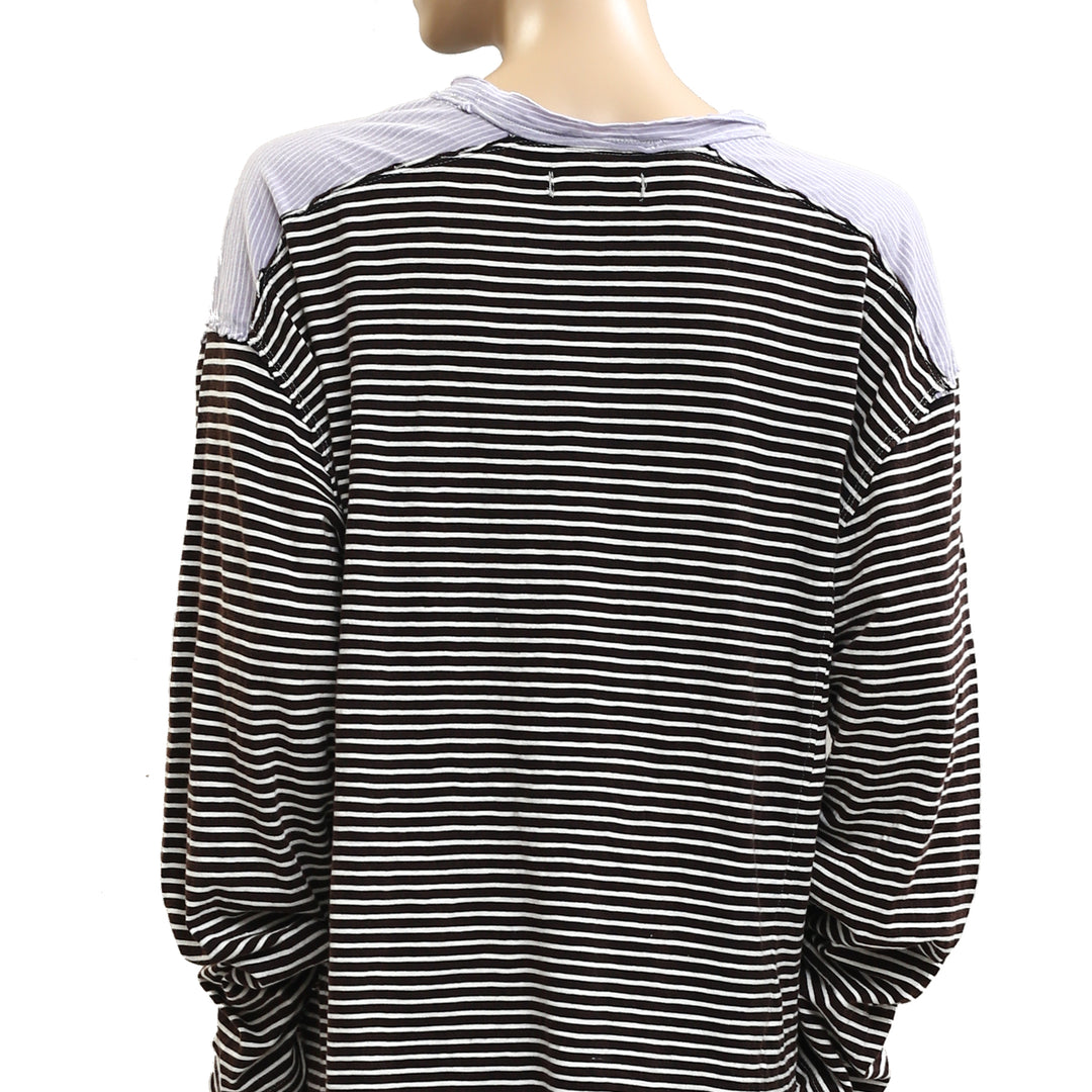 Free People We The Free Striped Printed Blouse Top