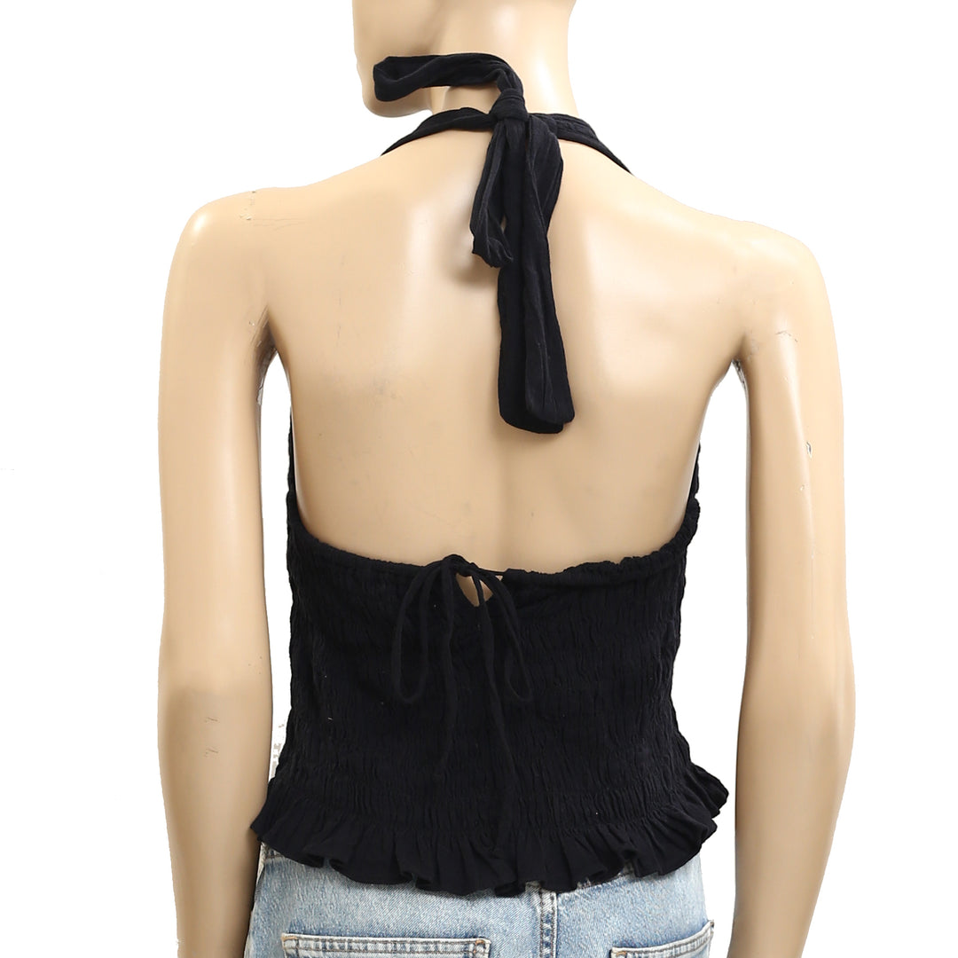 Free People Free-est Khloe Smocked Halter Blouse Top