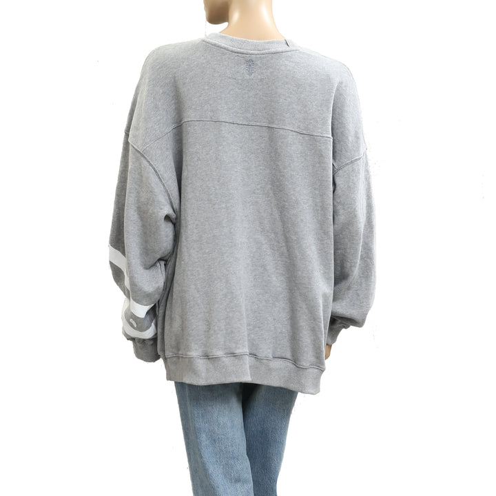 Free People FP Movement All Star Buti Logo Pullover Sweatshirt Top