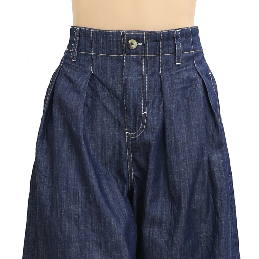 Free People We The Free Denim Capri Shorts Pants