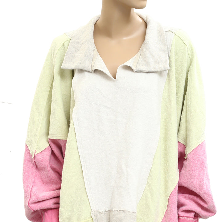 Free People Sidewalk Colorblock Sweatshirt Top
