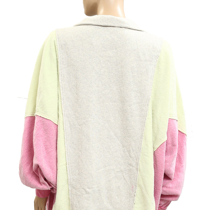 Free People Sidewalk Colorblock Sweatshirt Top