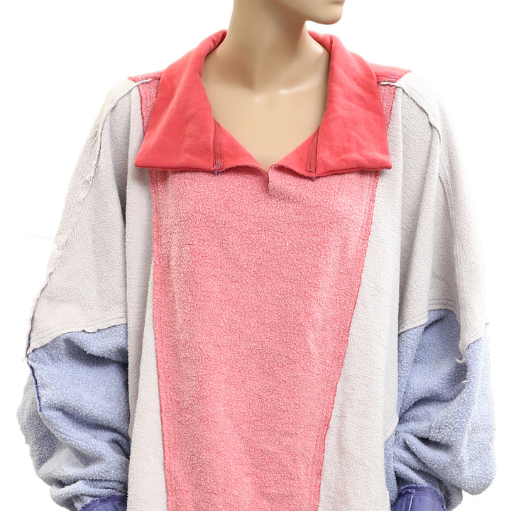 Free People Sidewalk Colorblock Sweatshirt Top