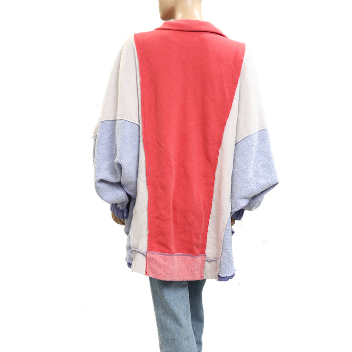 Free People Sidewalk Colorblock Sweatshirt Top