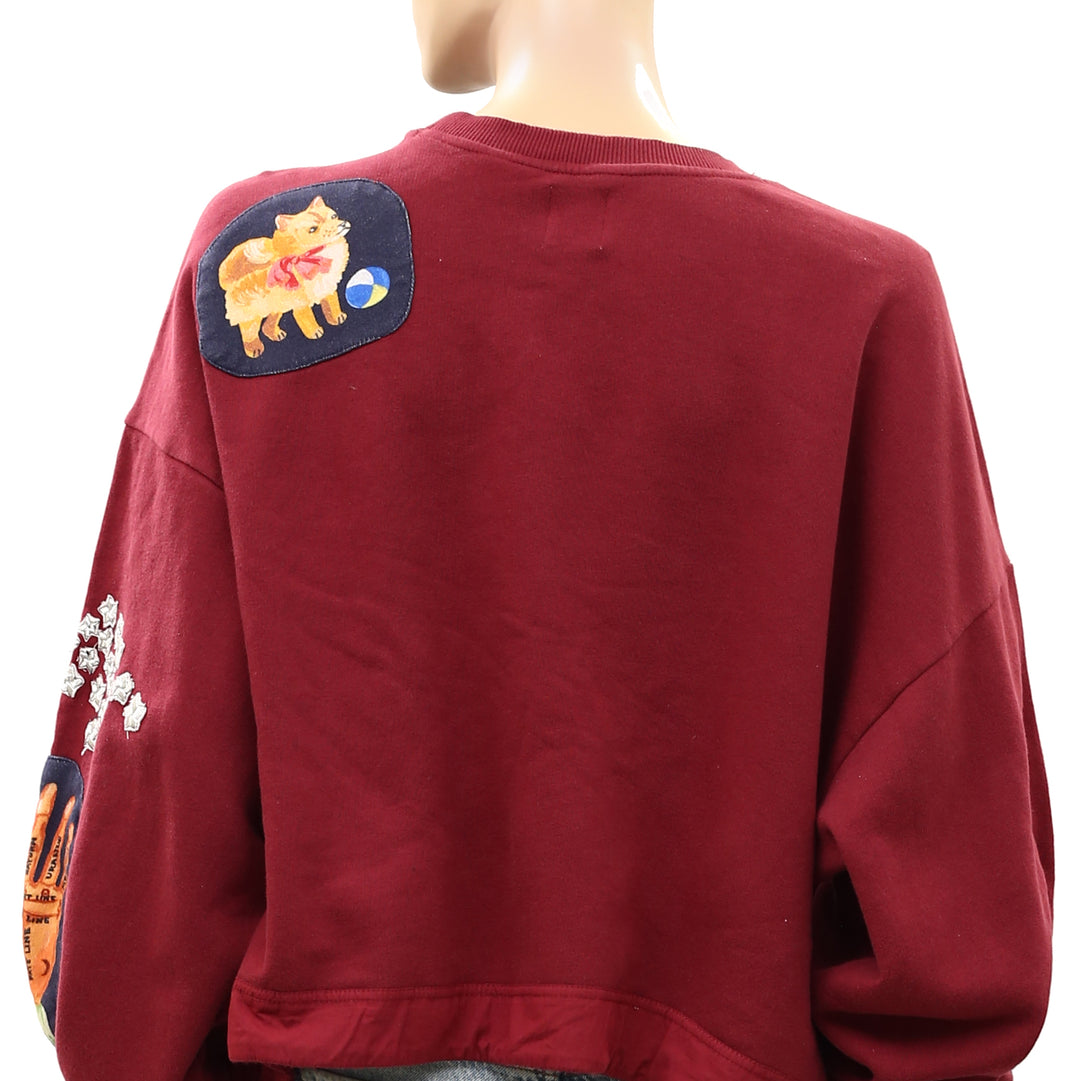 Anthropologie Maeve x Nathalie Lete Circus Long-Sleeve Drawstring Top