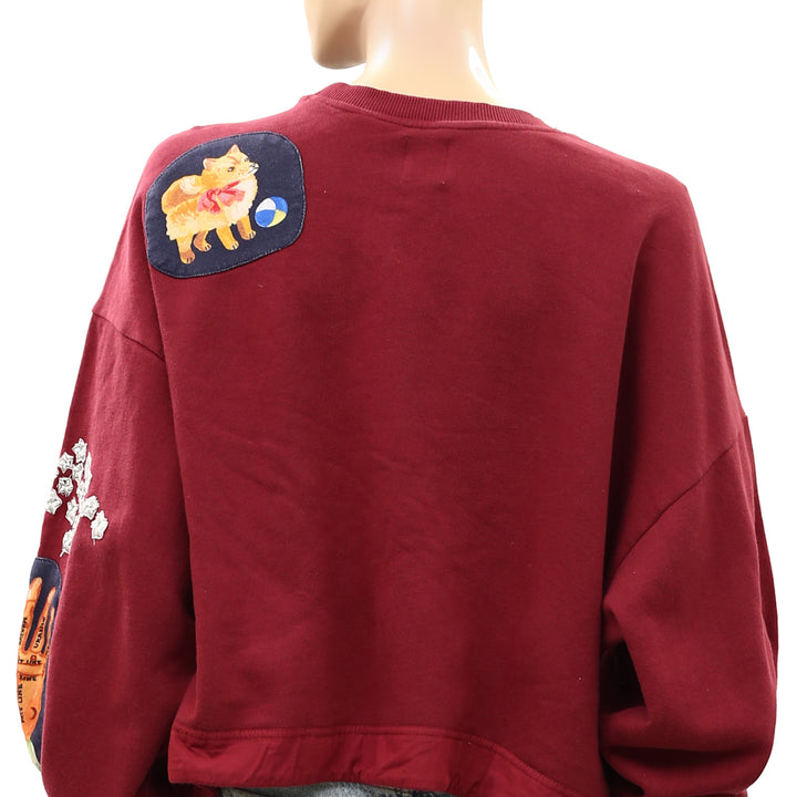 Anthropologie Maeve x Nathalie Lete Circus Long-Sleeve Drawstring Top