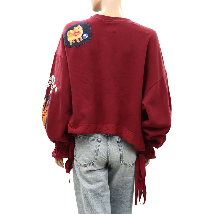 Anthropologie Maeve x Nathalie Lete Circus Long-Sleeve Drawstring Top