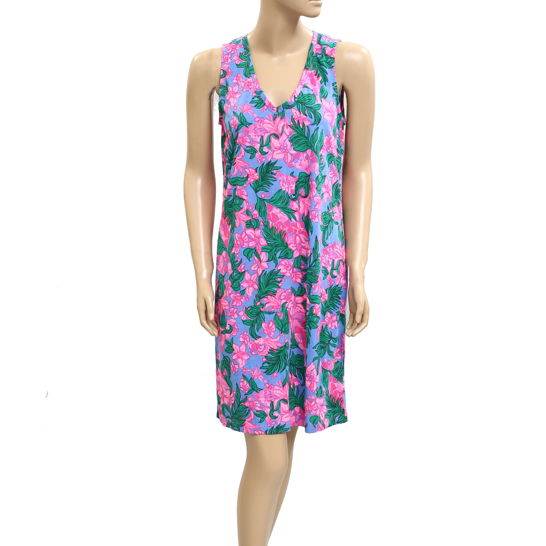 Lilly Pulitzer Floral Printed Shift Tank Mini Dress White Chocolate Couture Lilly Pulitzer Floral Printed Shift Tank Mini Dress White Chocolate Couture