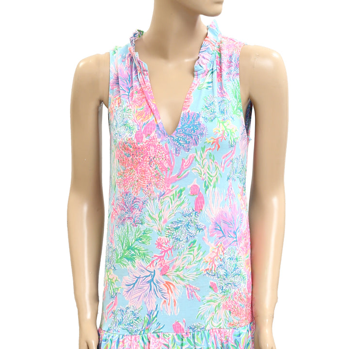 Lilly Pulitzer Floral Printed Tank Midi Dress