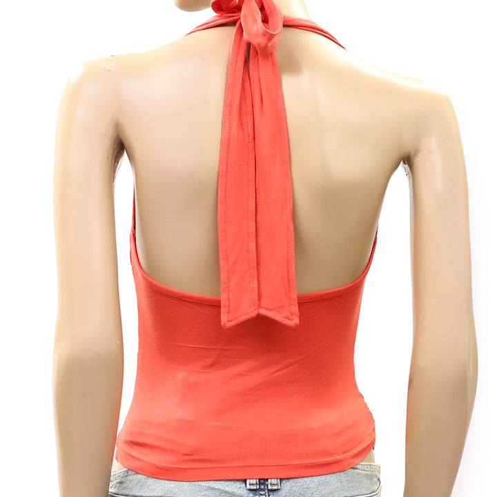Free People Electric Bloom Halter Blouse Top
