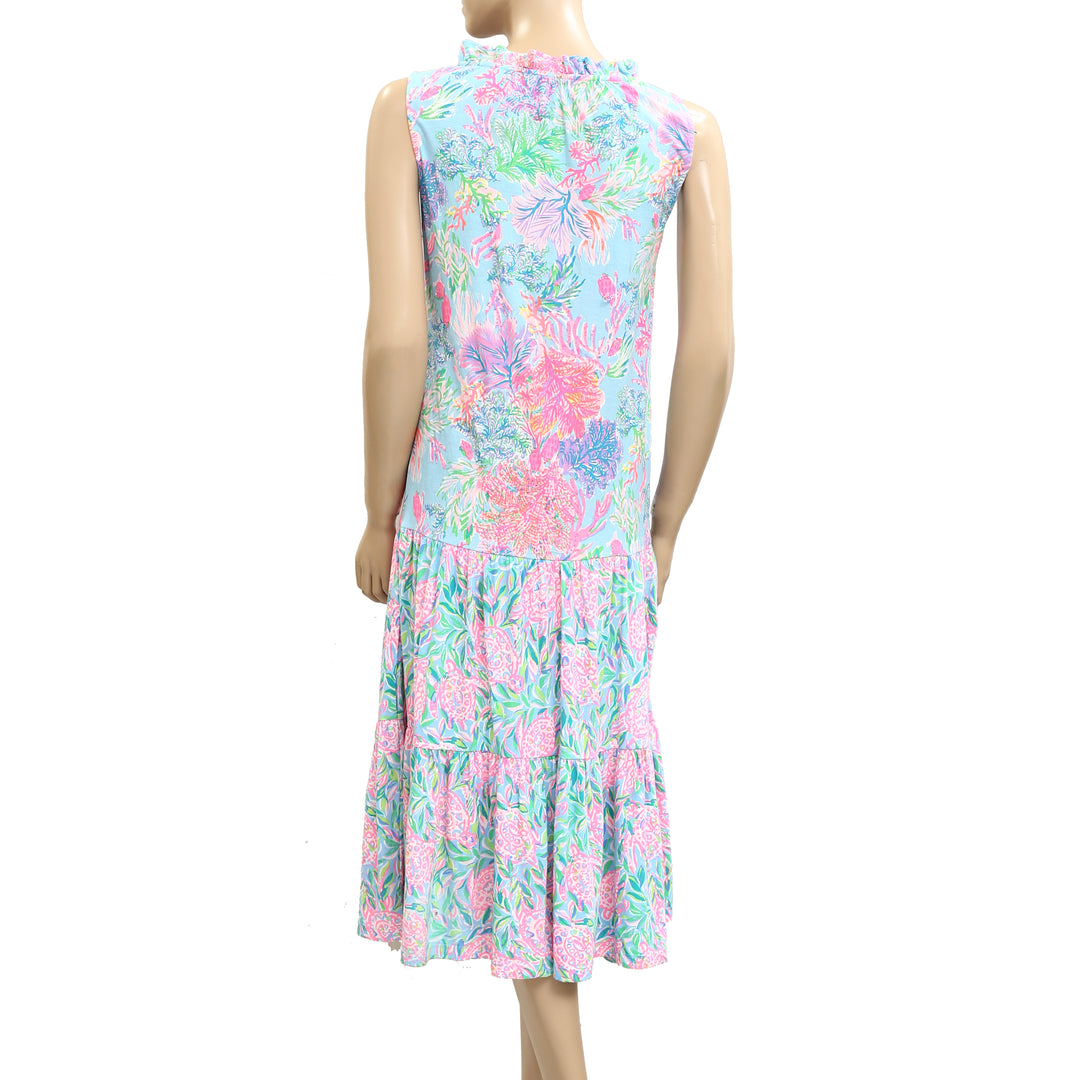 Lilly Pulitzer Floral Printed Tank Midi Dress